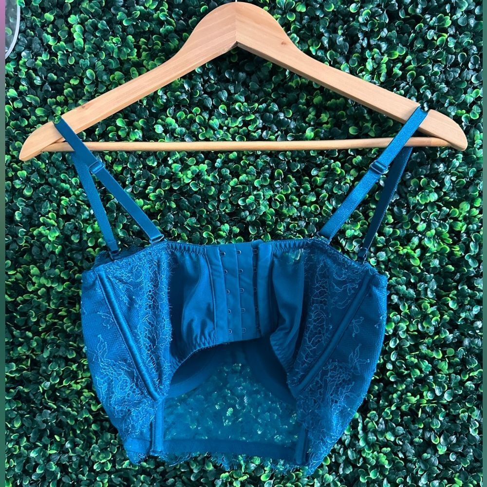 Victoria's Secret Very Sexy Demi Bustier 32DD Emerald Green - Picture 4 of 6